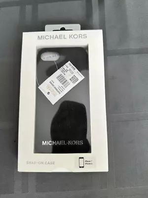 New Michael Kors Black Saffiano Leather Snap-On Case For IPhone 7 And IPhone 8 • $29.95