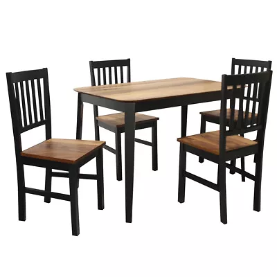 5 Pcs Mid Century Modern Dining Table Set 4 Chairs W/Wood Legs Kitchen Home • $309.95