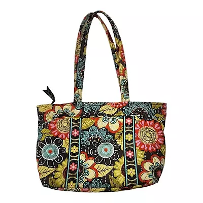 Vera Bradley Flower Shower Tote Zip Multicolor Medium Quilted Shoulder Bag • $14.99