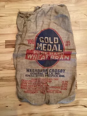 Vintage Burlap Sack Bag Gold Medal Minneapolis Minnesota  • $12