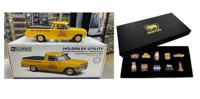 Holden Eh Utility Golden Fleece 1:18 Scale Model Car + Set 10 Boxed Pin Set  • $328.95