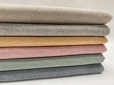 £1.20 • Buy Linen Look Plain Culla Fabric Furnishing Cotton Curtain 140cm Wide Canvas