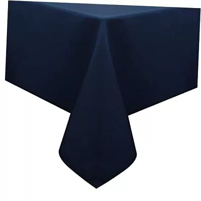  210GSM Rectangle Table Cloth Water Resistance Microfiber 60x60 Inch Navy Blue • $26.26