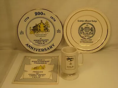 Masonic Plates Mug & Program 1967 1972 & 1979  Look  • $7.99