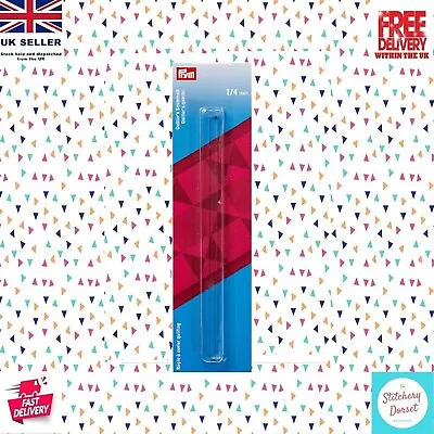 Prym Quilters Quarter 1/4 Inch Clear Ruler For Adding 1/4  Measurements. • £4.50