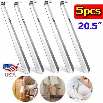 5PC 20  Professional Stainless Steel Silver Shiny Metal Shoe Horn Spoon Shoehorn • $35.19