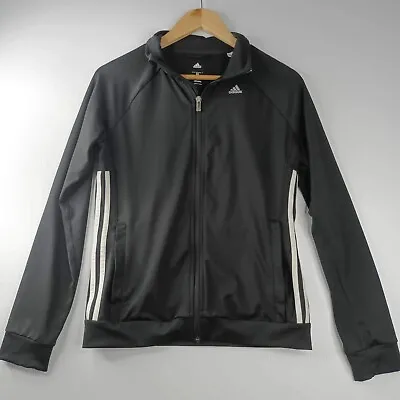 Adidas Climalite 3 Stripe Women's Black Size XS Zip Up Long Sleeved Jacket • $29.05