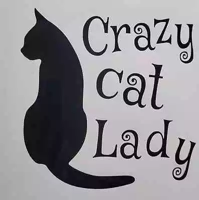 1x Crazy Cat Lady Vinyl Sticker Decal Bumper Car Graphic Van Window 5x5inch • £3.50