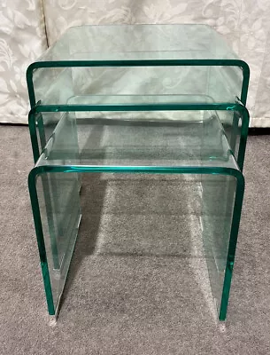 £125 • Buy Amalfi Bent Glass Nest Of Tables
