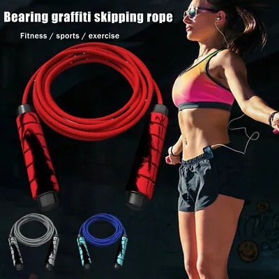 Skipping Rope Heavy Adjustable Weighted  Gym Weighted Jump Adult Speed Exercise • $14.74