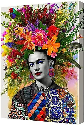 Frida Kahlo With Flower On The Head Canvas Painting Artwork Wall Decor For Home • $14.90
