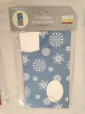 Martha Stewart Blue Cardstock  2X4X8  Loot Treat Box Boxes W Tags - Lot Of 3 • $4.25