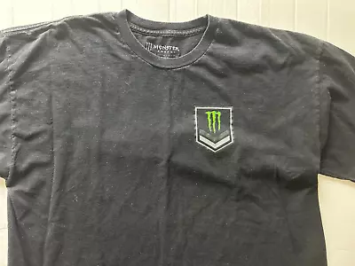 Monster Energy Men's Size Xl Black Short Sleeve T-shirt • $14