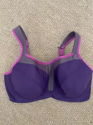 Panache Underwired Sports Bra Style 5021 34F Purple • £14