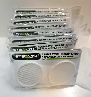 8 Pc LOT Replacement Filters For The Stealth N100 Half Mask Reusable Respirator • $75