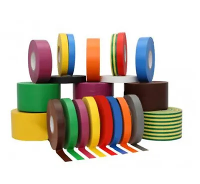 PVC Flame Retardant Electrical Insulation Tape With Various Sizes And Colors • £7.99