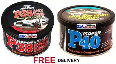 U-POL Davids Isopon P38 & P40 Body Filler Compound Car Body Repair Kit • £14.05