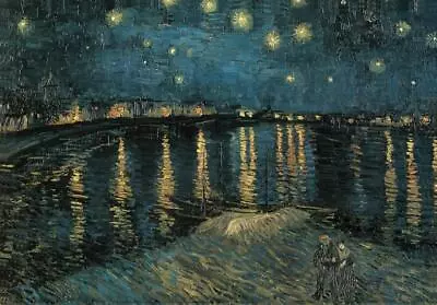 Vincent Van Gogh Starry Night Over The Rhone 1888 Painting Art Poster 36x24 • $14.98