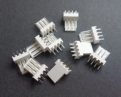 10Pcs White 4-Pin Male Fan Connector Housing Plug 2.54mm Pitch PC Mod Molex New • $1.60