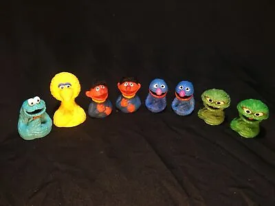 8 Vintage Finger Puppet Toy Muppets Sesame Street Big Bird Cookie Monster Grover • $24.95