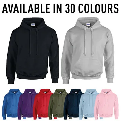 £20.95 • Buy Gildan Mens Plain Heavy Blend Pullover Hooded Jumper Hoody Sweatshirt Hoodie