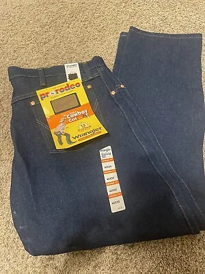 NWT Wrangler Pro Rodeo Competition Jeans Cowboy Cut Original Fit Dark Wash 40x30 • $35