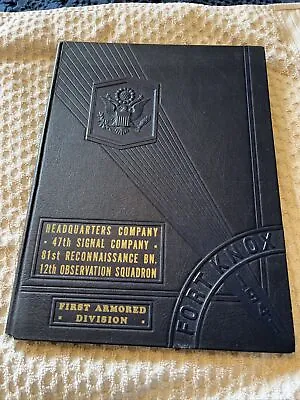 1941 Yearbook Fort Knox 47th Signal 81st Recon 12th Squadron First Armored Div • $49.99