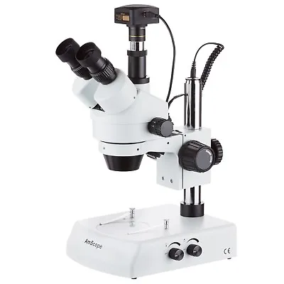 Amscope 3.5X-180X Simul-Focal Trinocular Stereo Zoom Microscope +5MP USB3 Camera • $993.99
