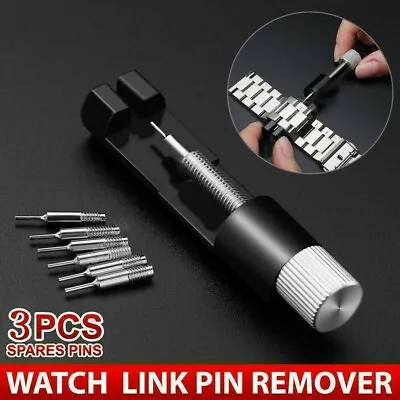 Link Remover Tool Metal Adjuster Watch Strap Bracelet Link Split Pin Removal Kit • £4.95