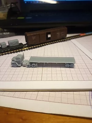 $14 • Buy Z Scale Train Miniature Truck Dodge CT900 And Flatbed Trailer 1970's