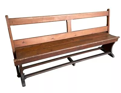 Victorian Church Bench - Reclaimed Church Pews With Moveable Back - Old Pew Seat • £445