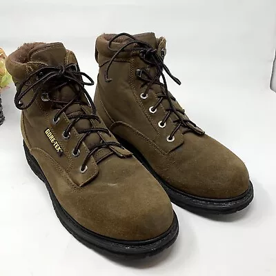 Cabelas Gore-Tex Boots Mens Size 12 D Brown Suede  Hunting Work Chore Hiking • $39.95