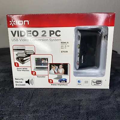 ION Video 2 PC VHS VCR To Computer USB Video Conversion System Transfer Movies • $39.95