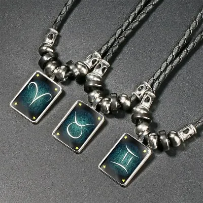 ASTROLOGY ZODIAC NECKLACE Jewellery Horoscope Birthday Gift Star Sign Luminous • £3.99