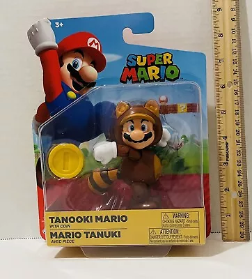 Nintendo Super Mario Raccoon Figure World Of Nintendo Tanooki With Coin NISP • $49.99