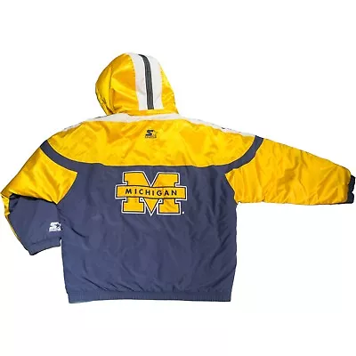 Vintage 90s Starter Michigan Puffer Jacket Men's 2XL • $19.99