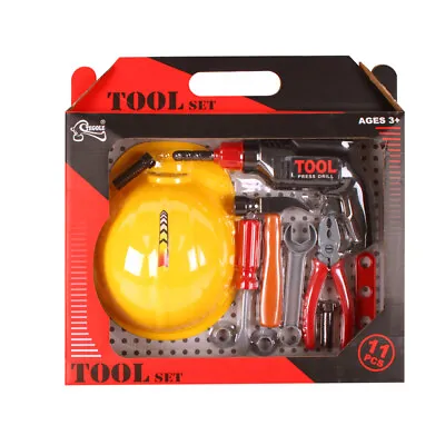 $35 • Buy 11pc Toys For Fun Tradie Tools Pliers/Hammer W/Hard Hat Kids Pretend Play Toy 3+