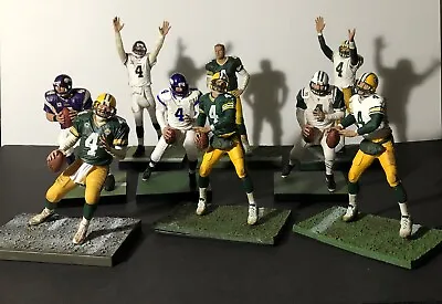 Brett Favre Macfarlane Figure Loose Lot (9) Packers Vikings Home & Away Versions • $79.99