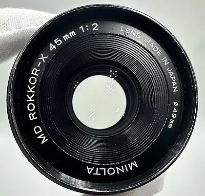 Minolta 45mm F/2 Pancake MD Rokkor-X Prime Lens MD Mount For X-700 • $56.50