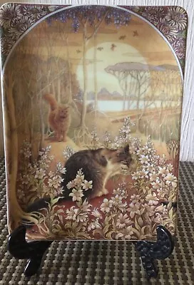 £10.99 • Buy Royal Worcester Danbury Mint Lesley Anne Ivory Gallery Of Cats Oblong Plate Dawn