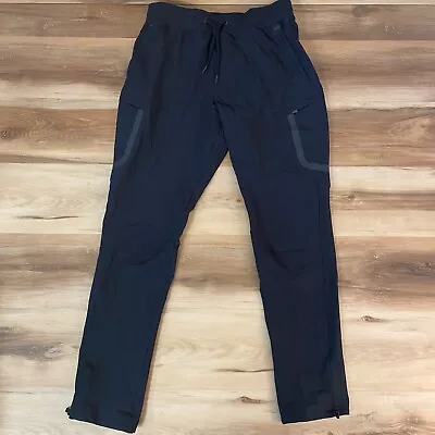 Under Armour Heatgear Pants Mens Large Unstoppable Woven Cargo Black Drawstring • $39.99