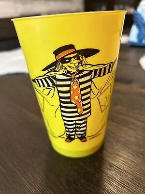 Vintage McDonald’s Hamburglar Plastic Yellow Cup 1978 • $3