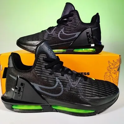 Lebron Witness 6 Mens US 15 Black Gray Green Neon Nike Air Retro Basketball King • $117.48