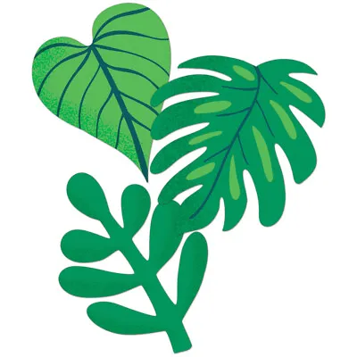 One World Tropical Leaves Extra Large Cut-Outs Pack Of 12 • £11.11