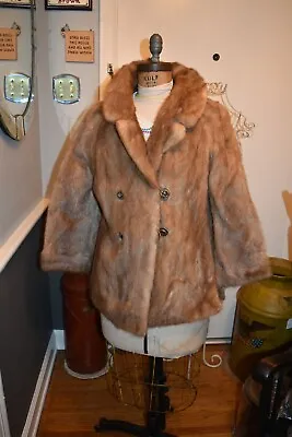 Vintage Brown Mink Fur Coat Jacket  • $199.99