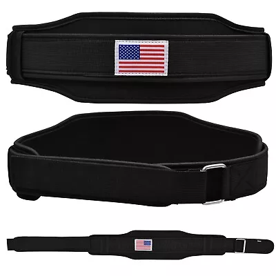 Weight Lifting Belt 5  Lumber Back Support Training Gym Fitness Workout Neoprene • £16.58