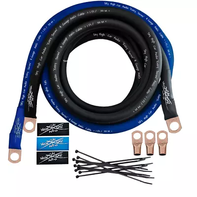 Sky High Car Audio E-Series 4 Gauge Big 3 BLUE/BLACK Electrical Wiring Kit • $21.95