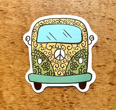 $2.49 • Buy Vw Bus Van Life Sticker Decal Camping Adventure Surfing Volkswagen Peace Love
