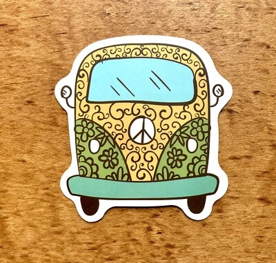 $2.49 • Buy Vw Bus Van Life Sticker Decal Camping Adventure Surfing Volkswagen Peace Love