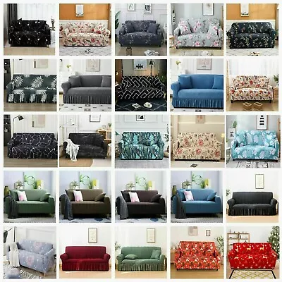 Sofa Covers 1 2 3 4 Seater High Stretch Lounge Slipcover Protector Couch Cover • $21.80